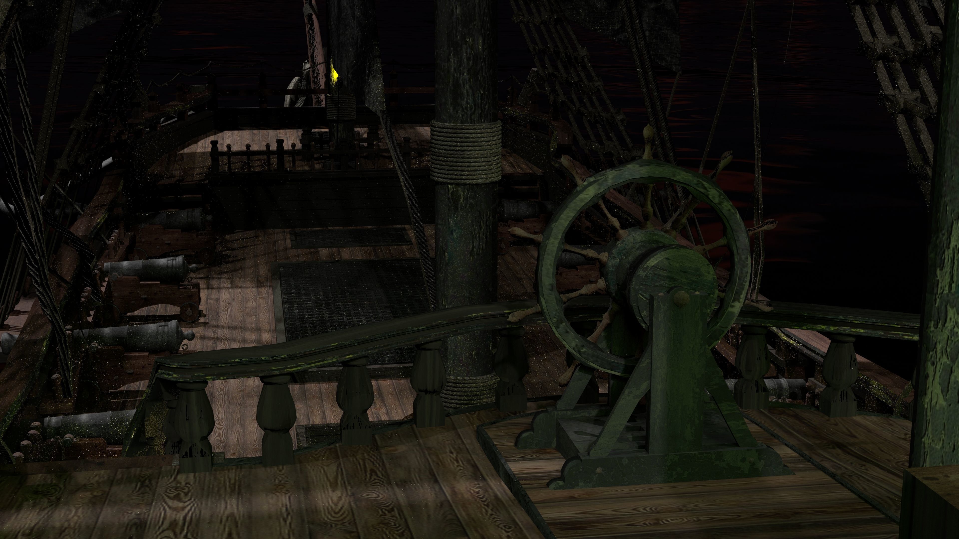 Black Pearl ship 3D model_7