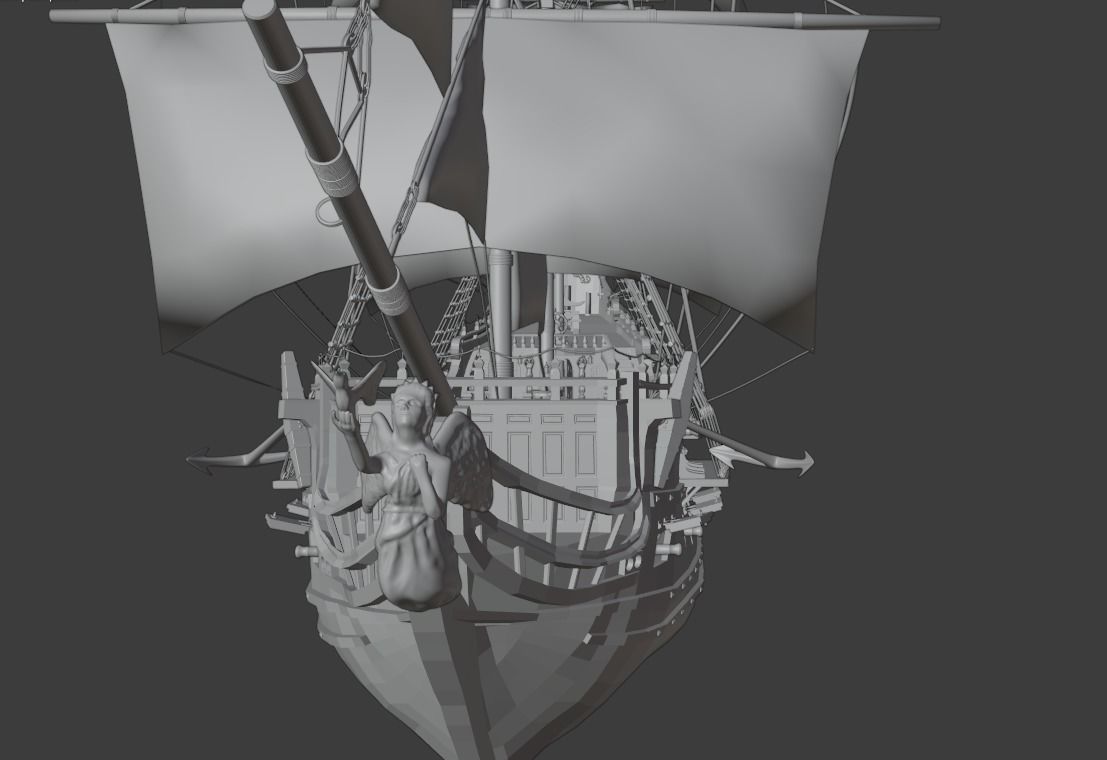 Black Pearl ship 3D model_11