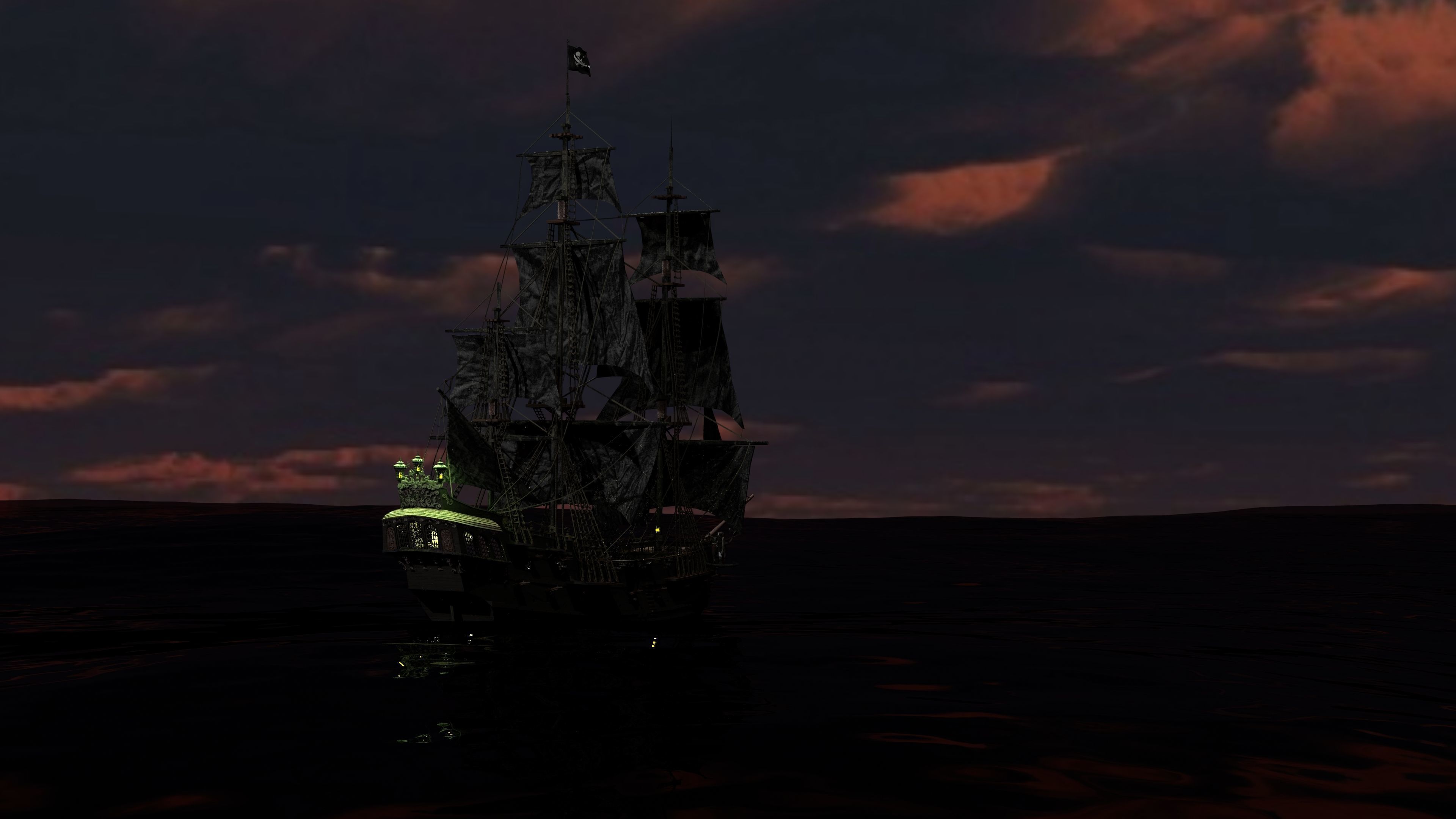 Black Pearl ship 3D model_5