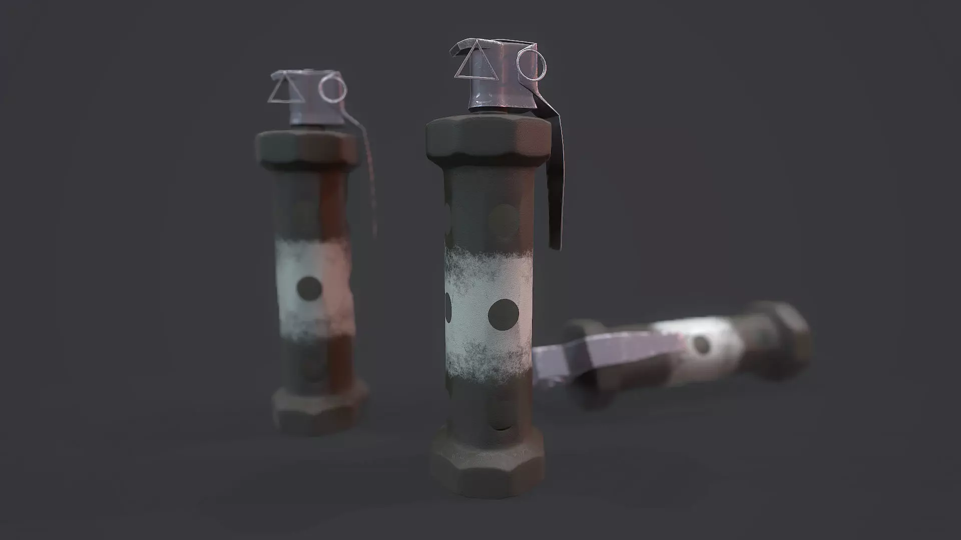 Flashbang Grenade - Models and Textures Low-poly Free low-poly 3D model_0