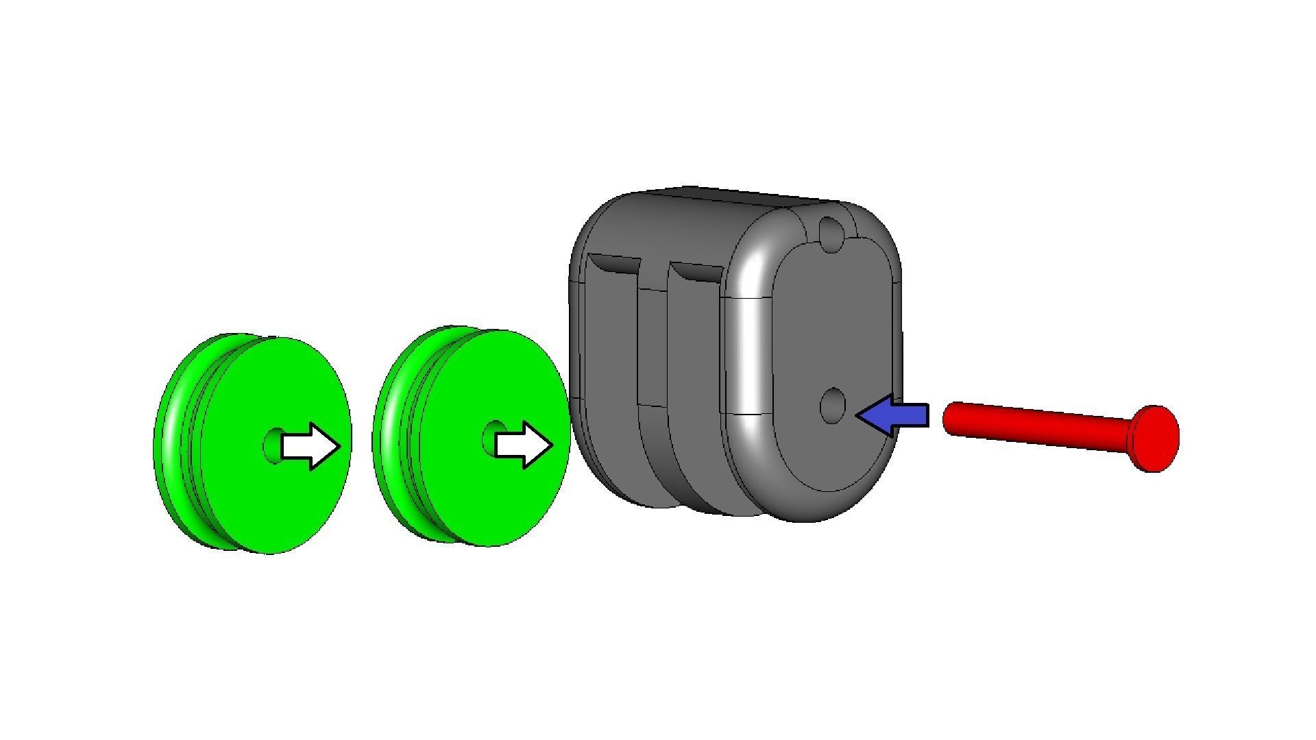Medium Dual Pulley 3D print model_2