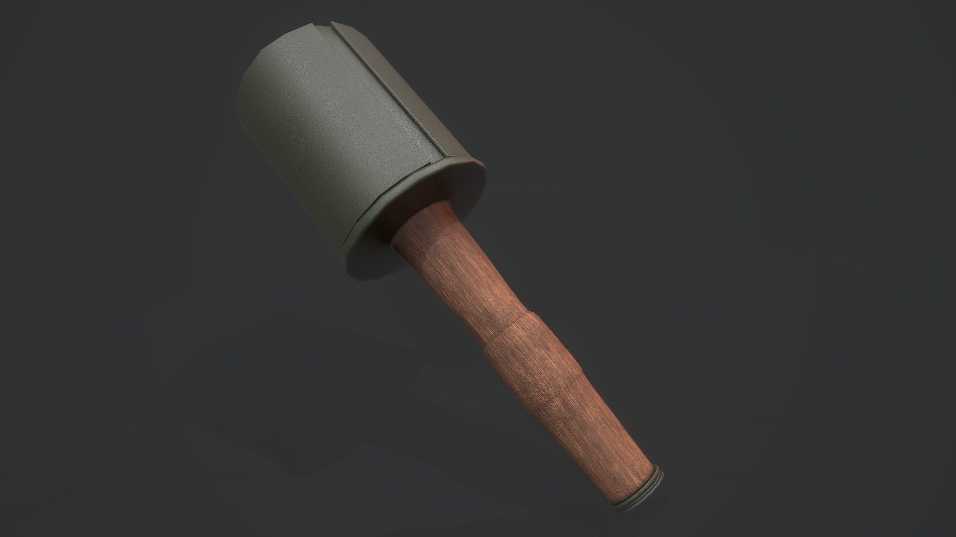 Stielhandgranate Grenade - Models and Textures Low-poly Low-poly 3D model_1