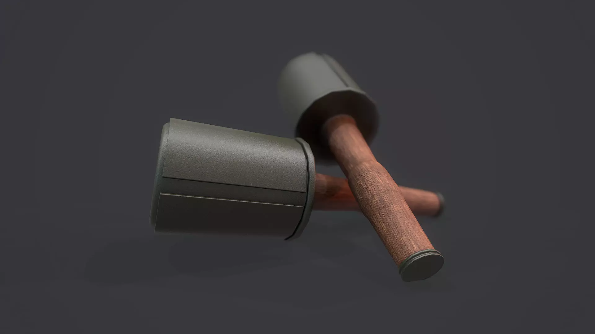 Stielhandgranate Grenade - Models and Textures Low-poly Low-poly 3D model_0