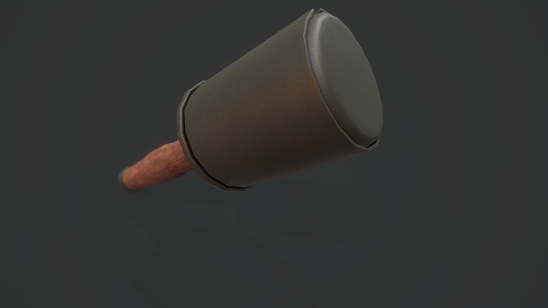 Stielhandgranate Grenade - Models and Textures Low-poly Low-poly 3D model_3