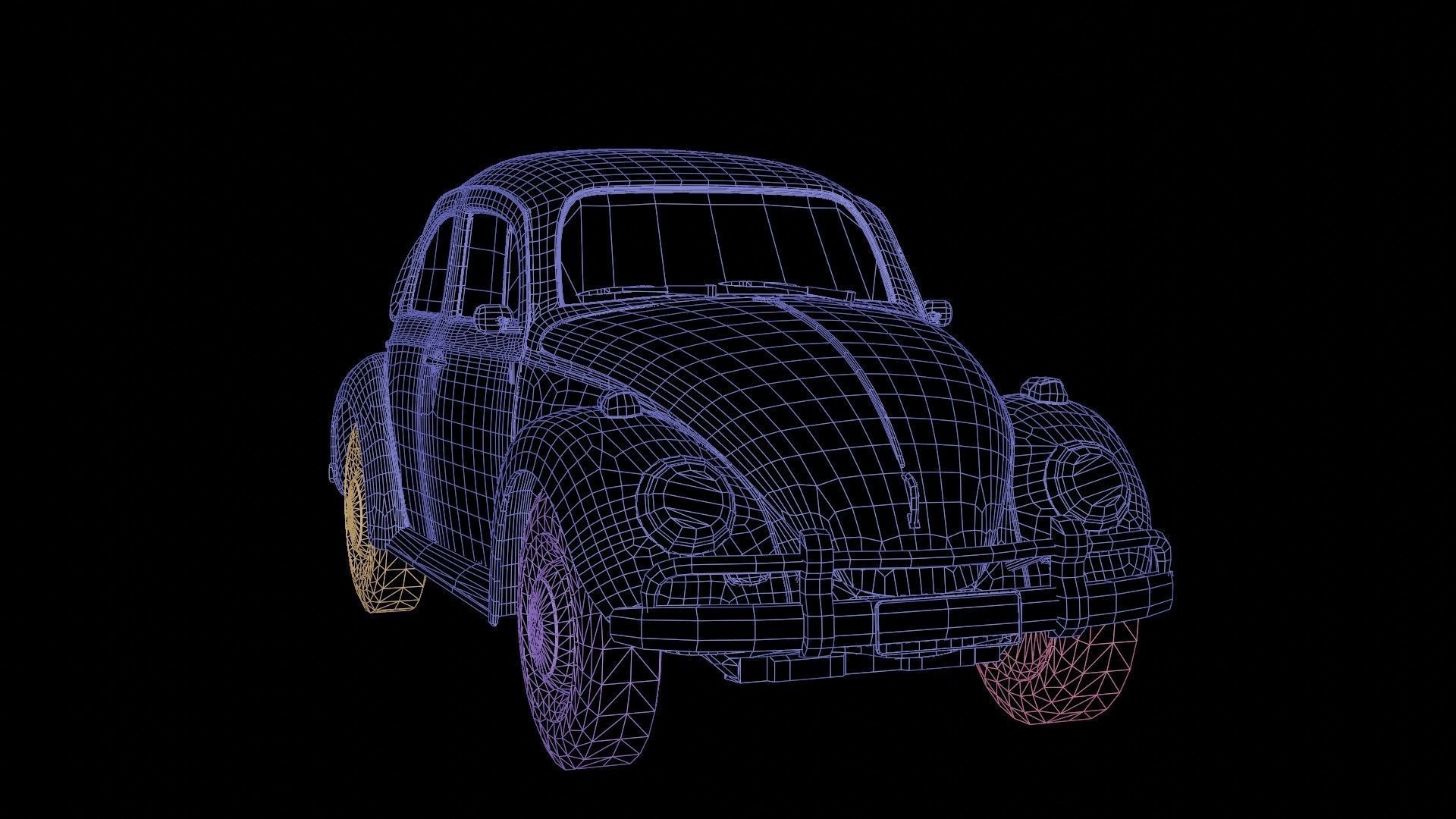 Bettle vw beetle 3D model_3