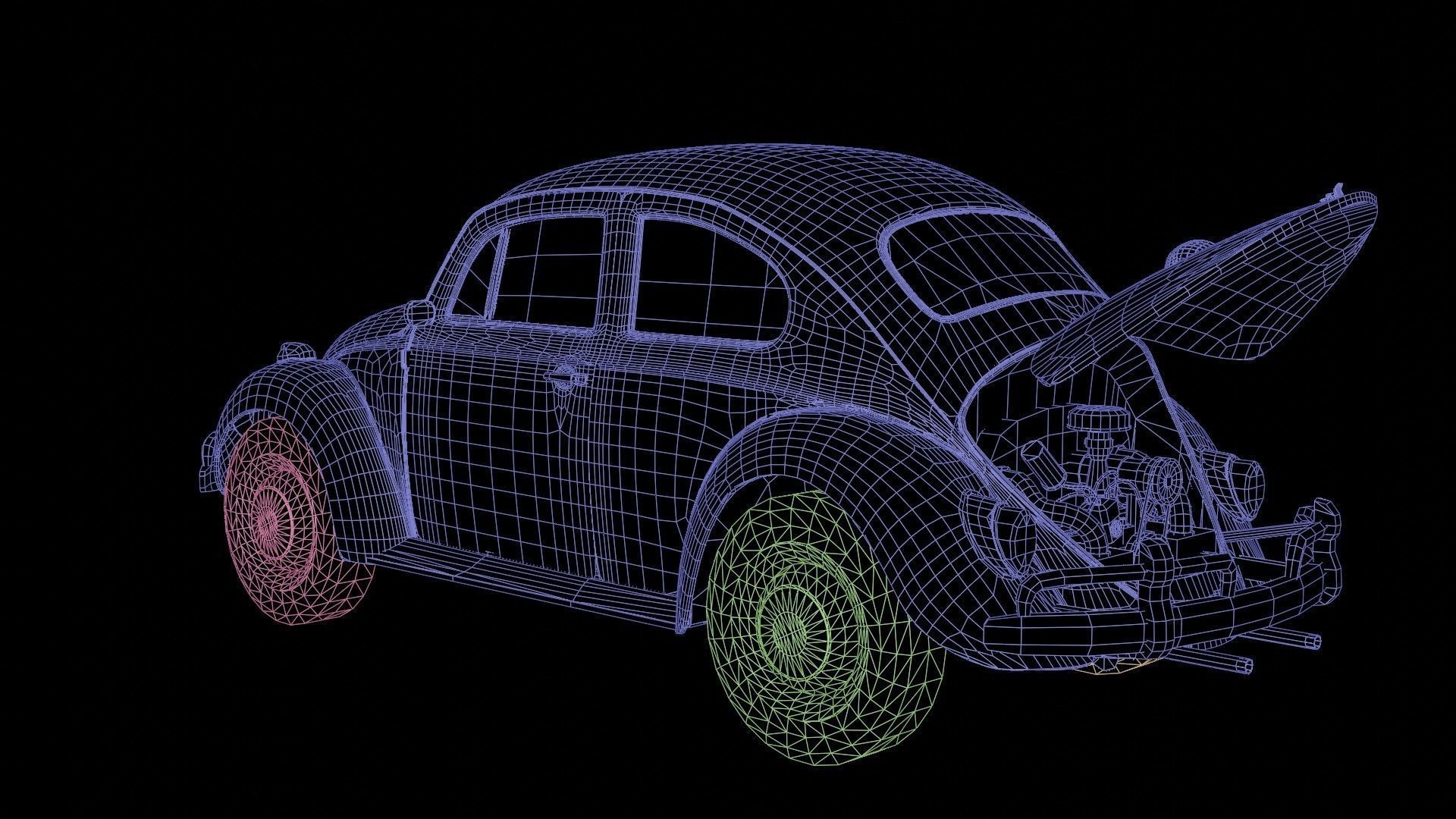 Bettle vw beetle 3D model_4