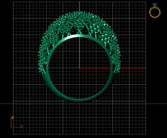 Women Stone Rings Diamond 3D print model_3