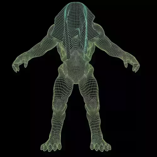 Beast humanoid creature with head covering