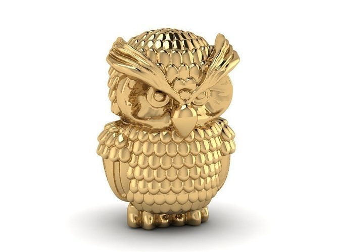 Owl Charm for Bracelet 3D print model