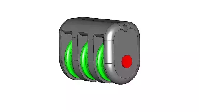 Medium Triple Pulley 3D print model