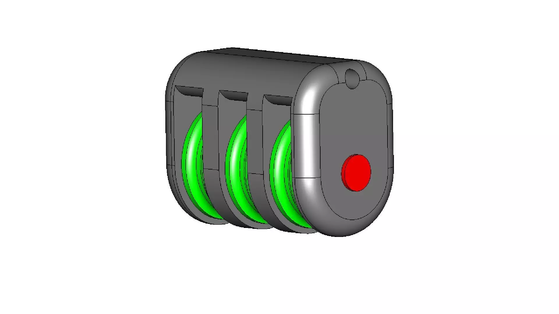 Medium Triple Pulley 3D print model_0