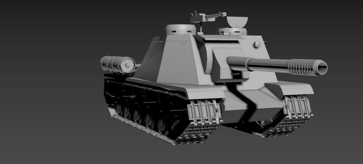 ISU-152 tank 3D model_1