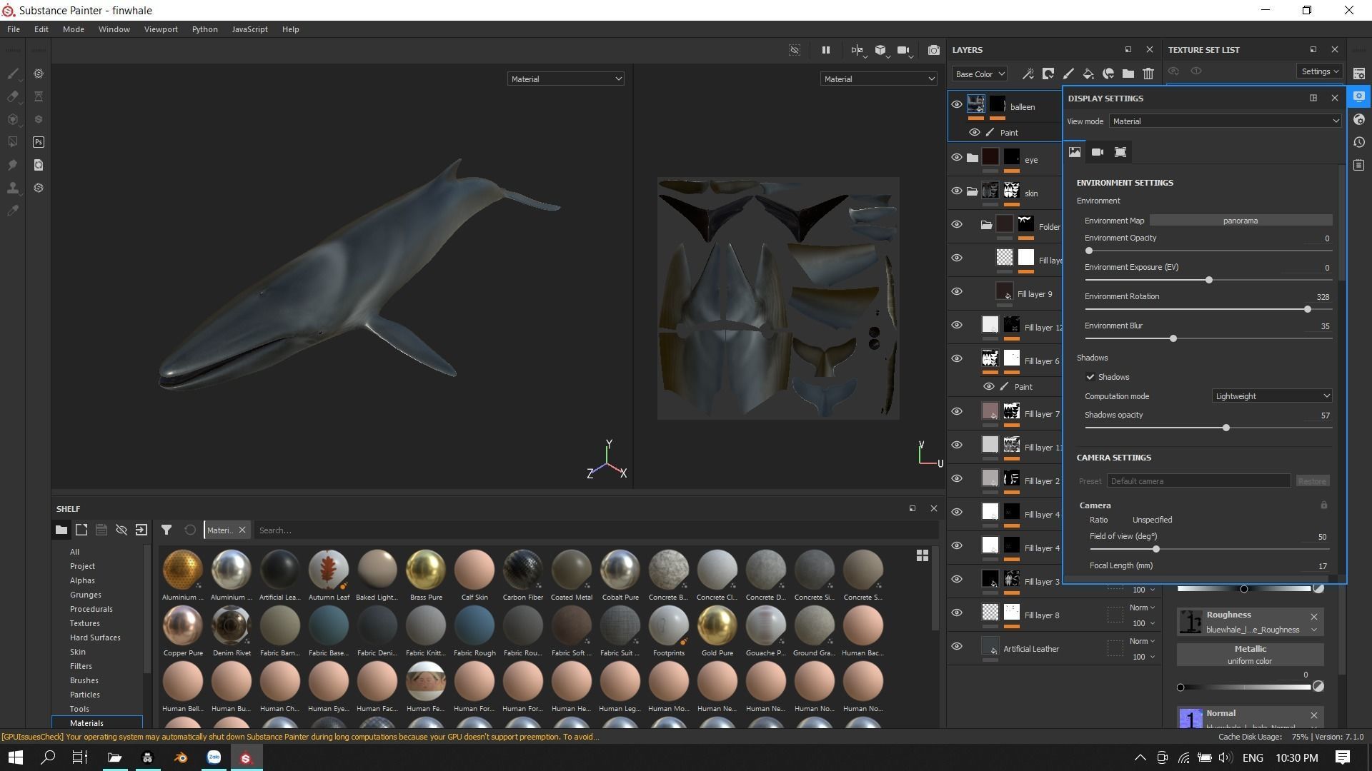 Fin whale Low-poly 3D model_19