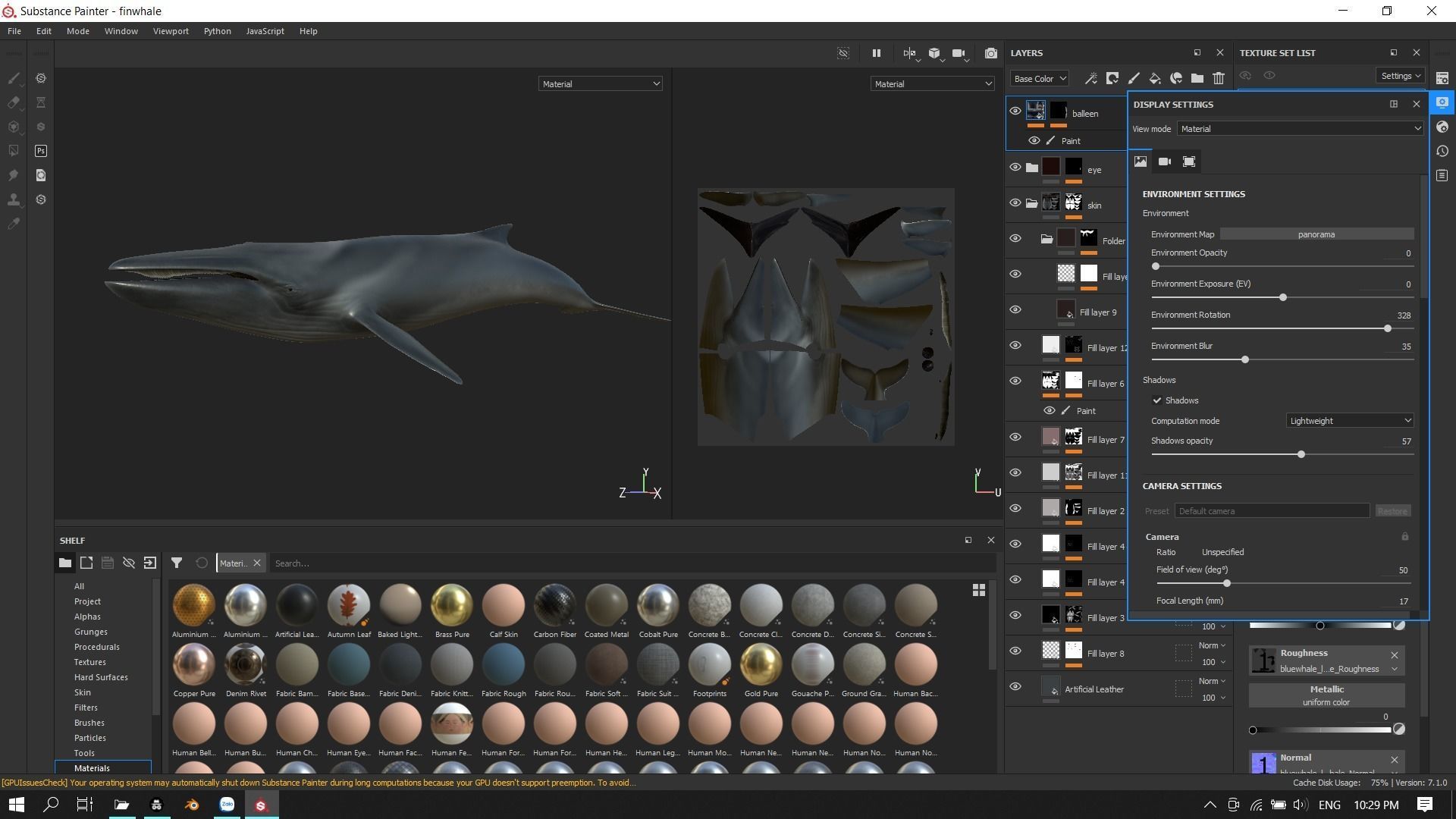 Fin whale Low-poly 3D model_21