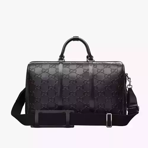 Gucci GG embossed duffle bag black
