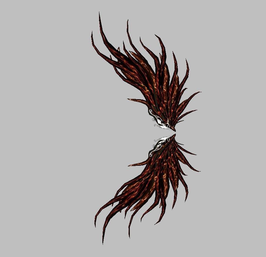 Custom Devil Wing Low-poly 3D model_14