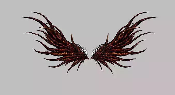 Custom Devil Wing Low-poly 3D model