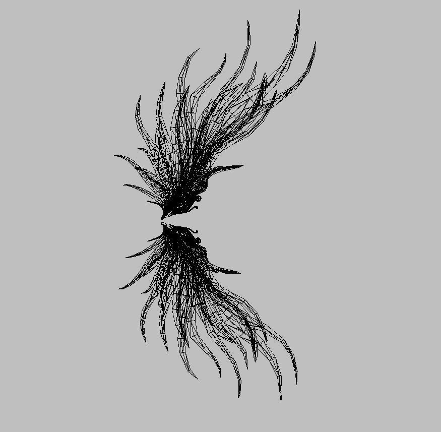 Custom Devil Wing Low-poly 3D model_9