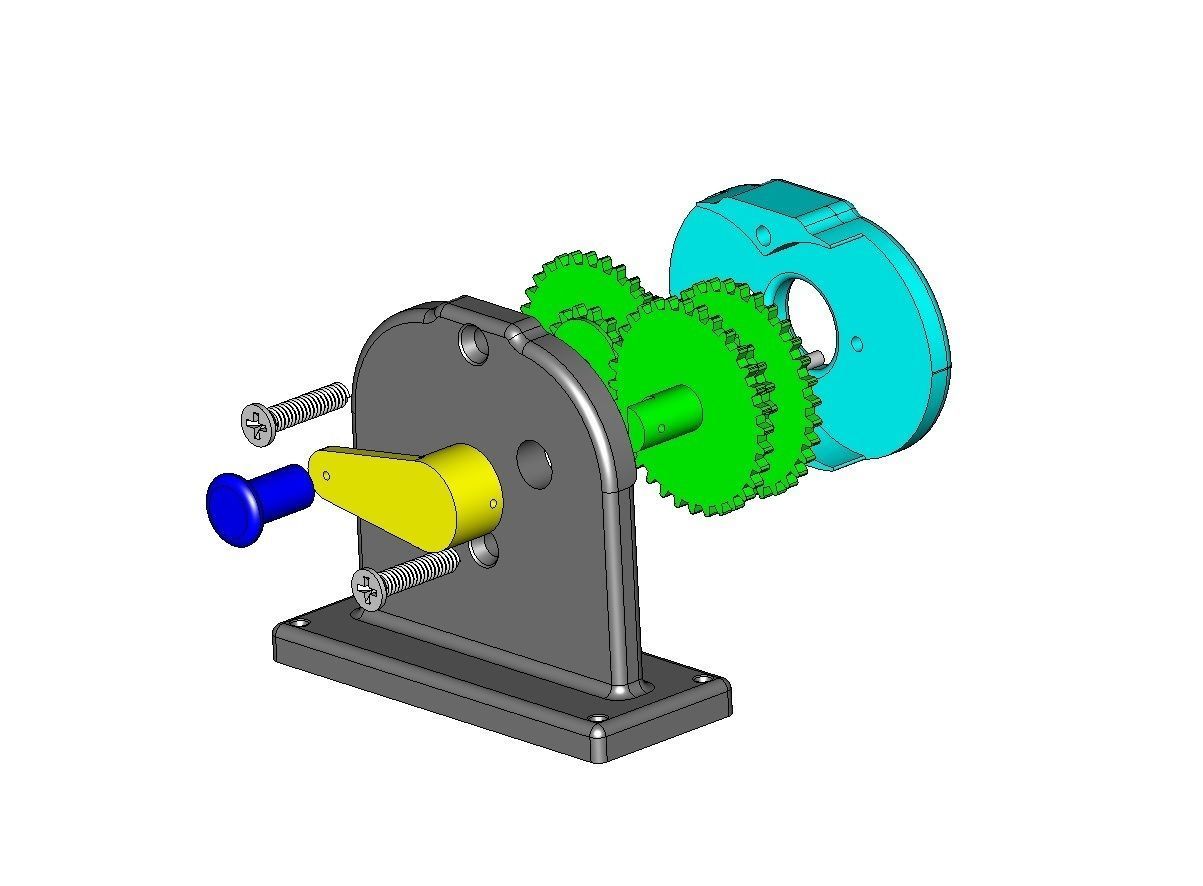 Simple Gear Ratio  3D print model_4
