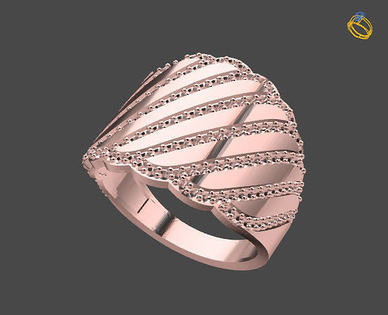 Women Stone Rings Diamond 3D print model