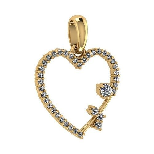 Diamond Heart Pendant 3D print model