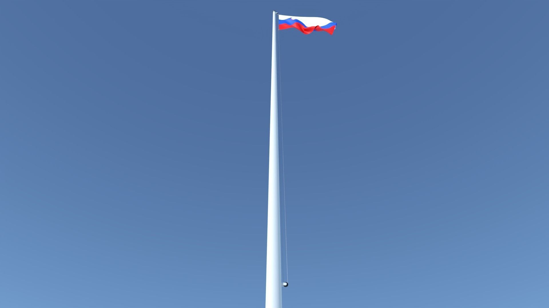 Animated Flag of Slovenia Low-poly 3D model_4