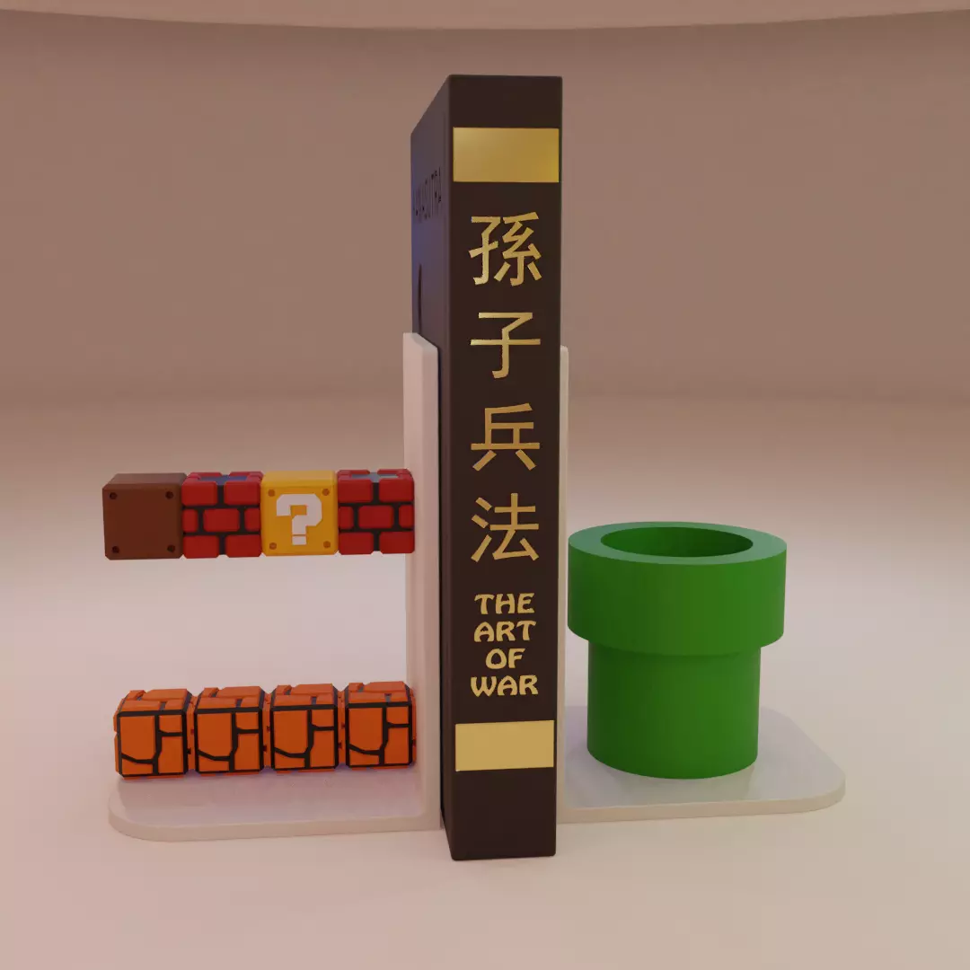 Super Mario Stage Bookends 3D print model