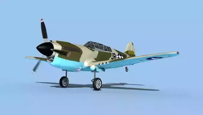 Curtiss P-40N Warhawk V05 USAAF 3D model