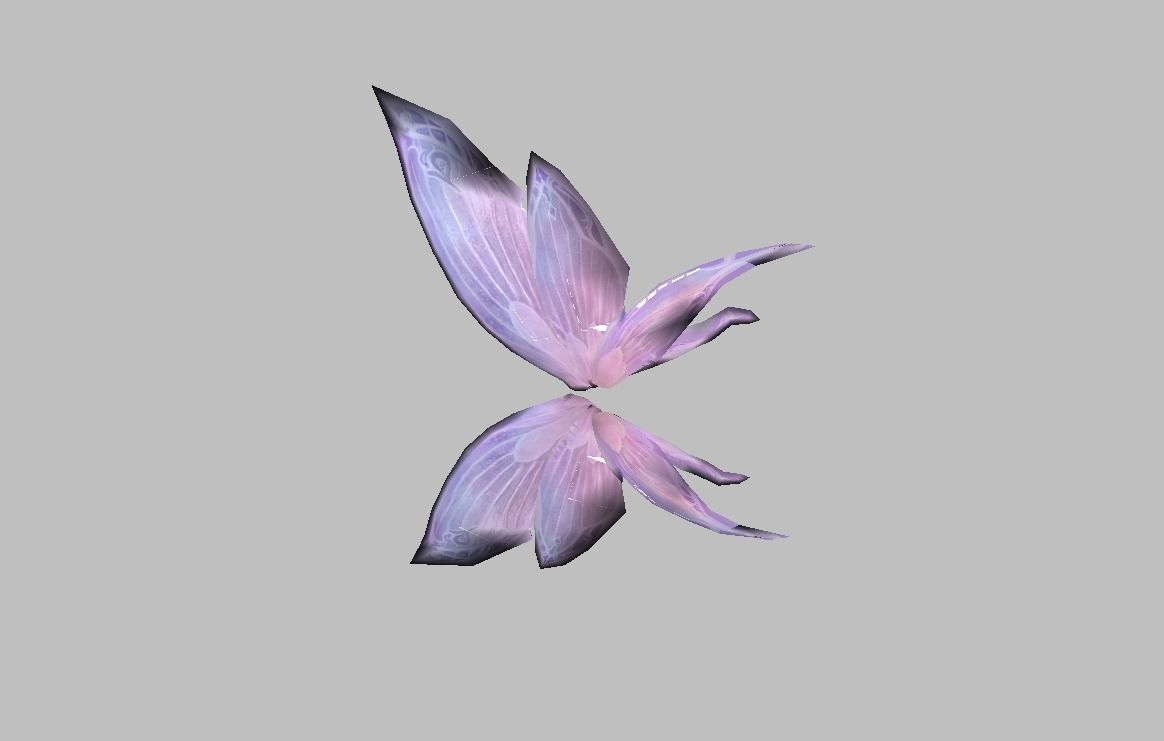 butterfly Wing Low-poly 3D model_11