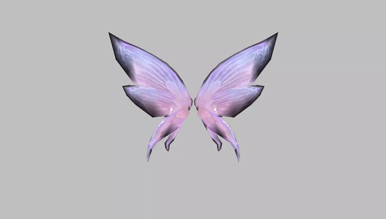 butterfly Wing Low-poly 3D model_0
