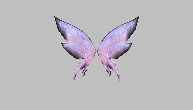 butterfly Wing Low-poly 3D model