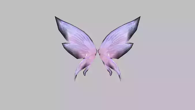butterfly Wing Low-poly 3D model