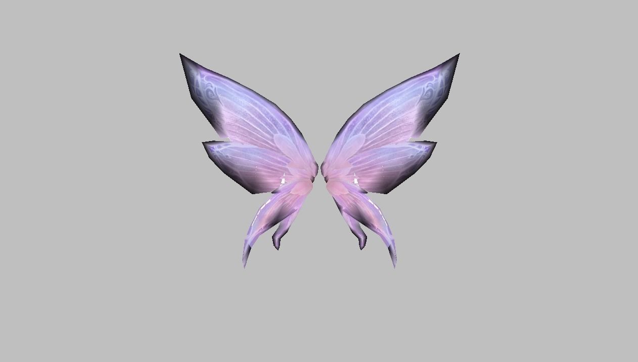butterfly Wing Low-poly 3D model_3