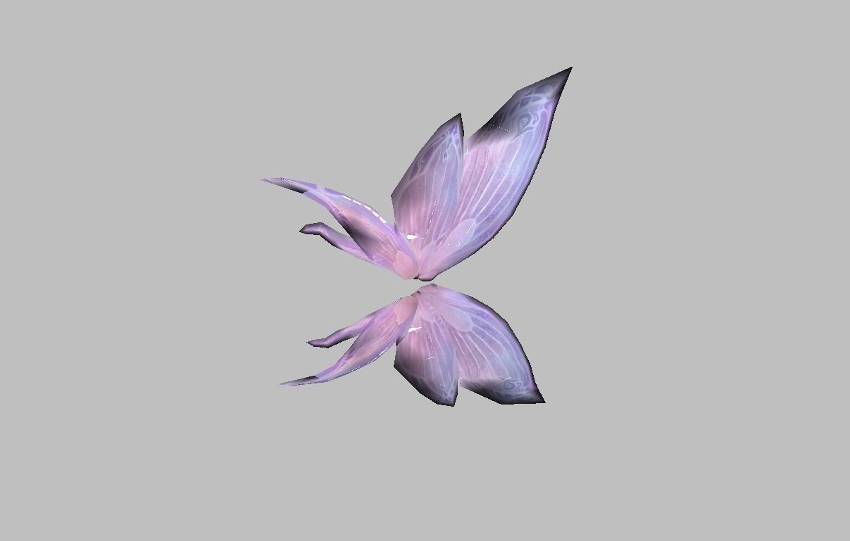 butterfly Wing Low-poly 3D model_1