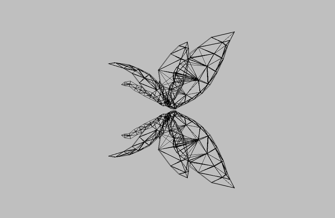 butterfly Wing Low-poly 3D model_15