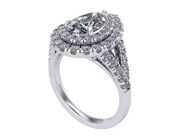 Pear Shaped Engagement Ring 