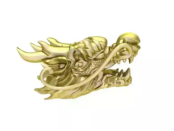 Asian Dragon Head Pendant STL Jewelry 1982 3D print model