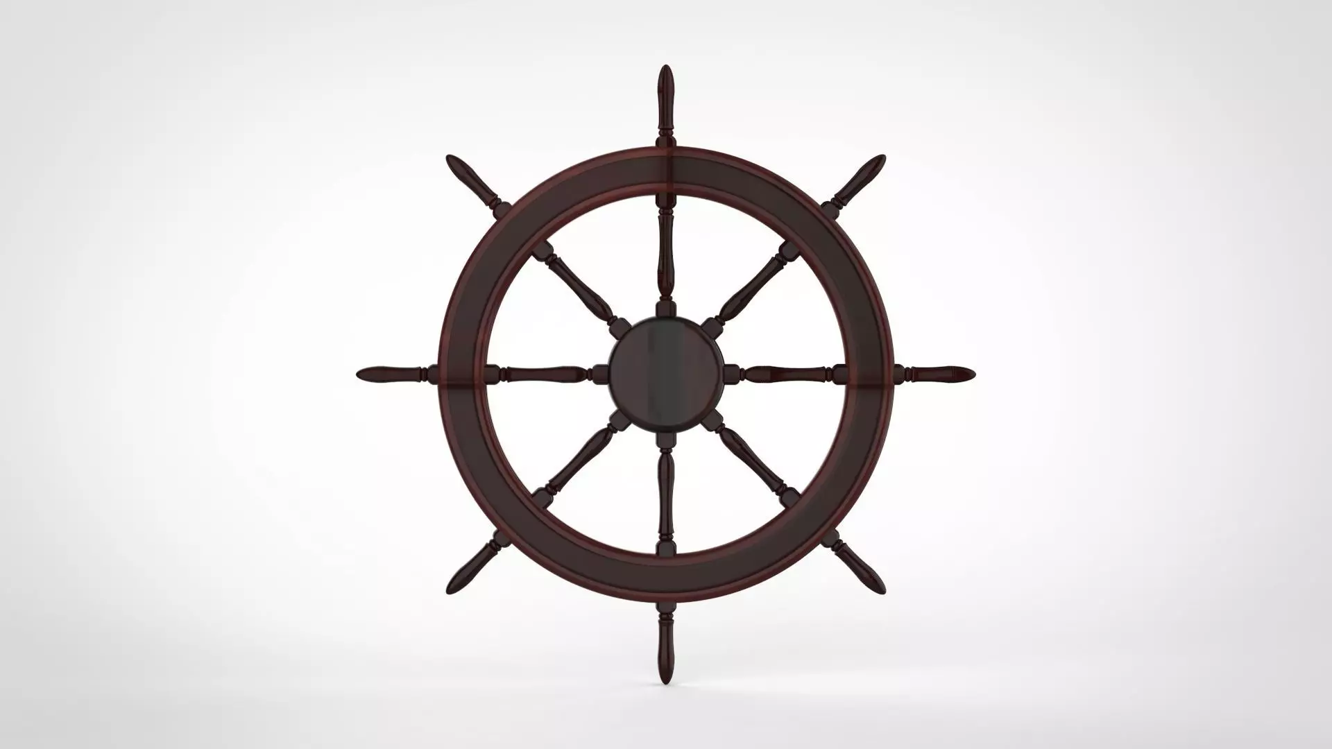 Ship wheel 3D model_0