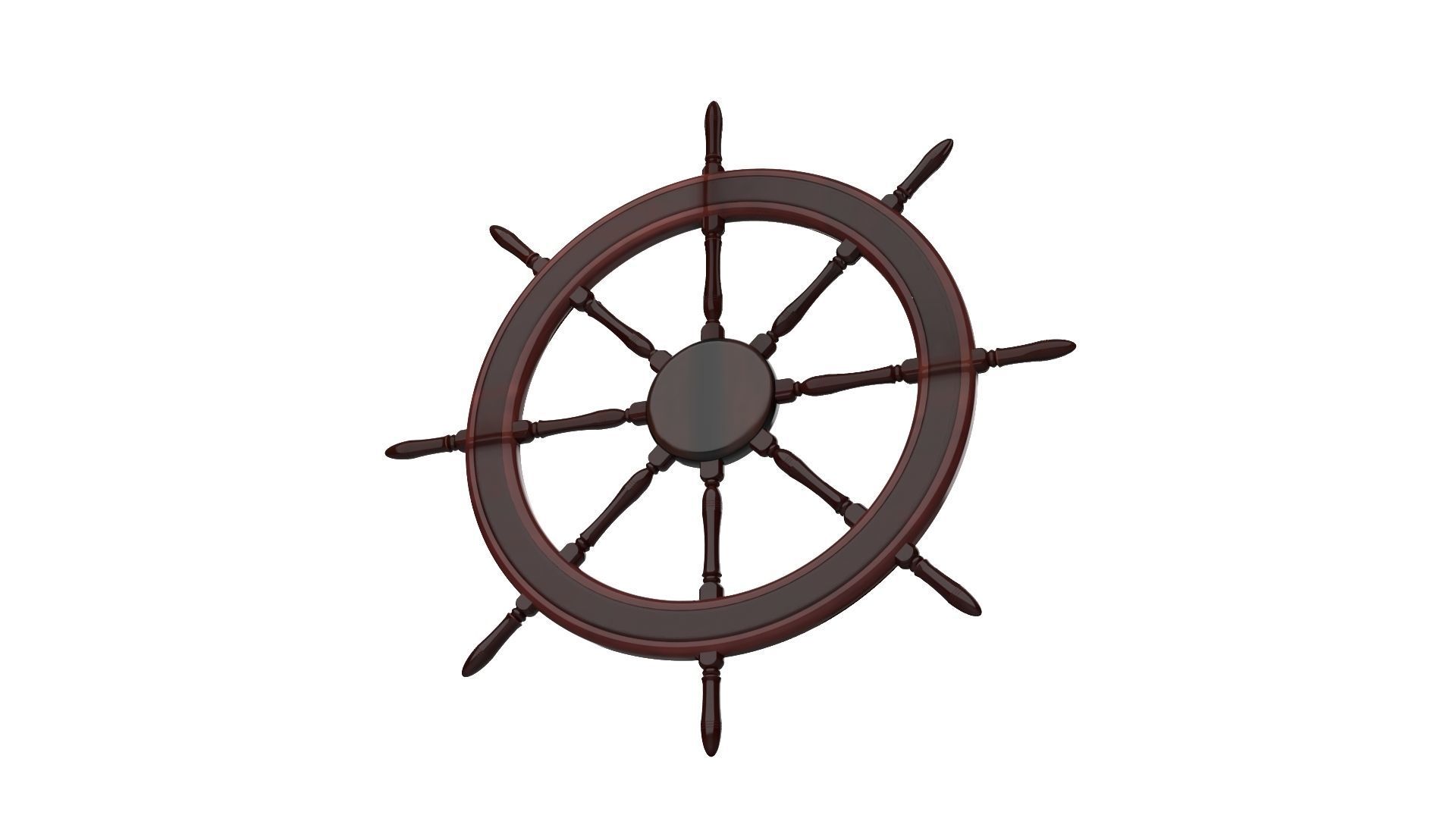 Ship wheel 3D model_1