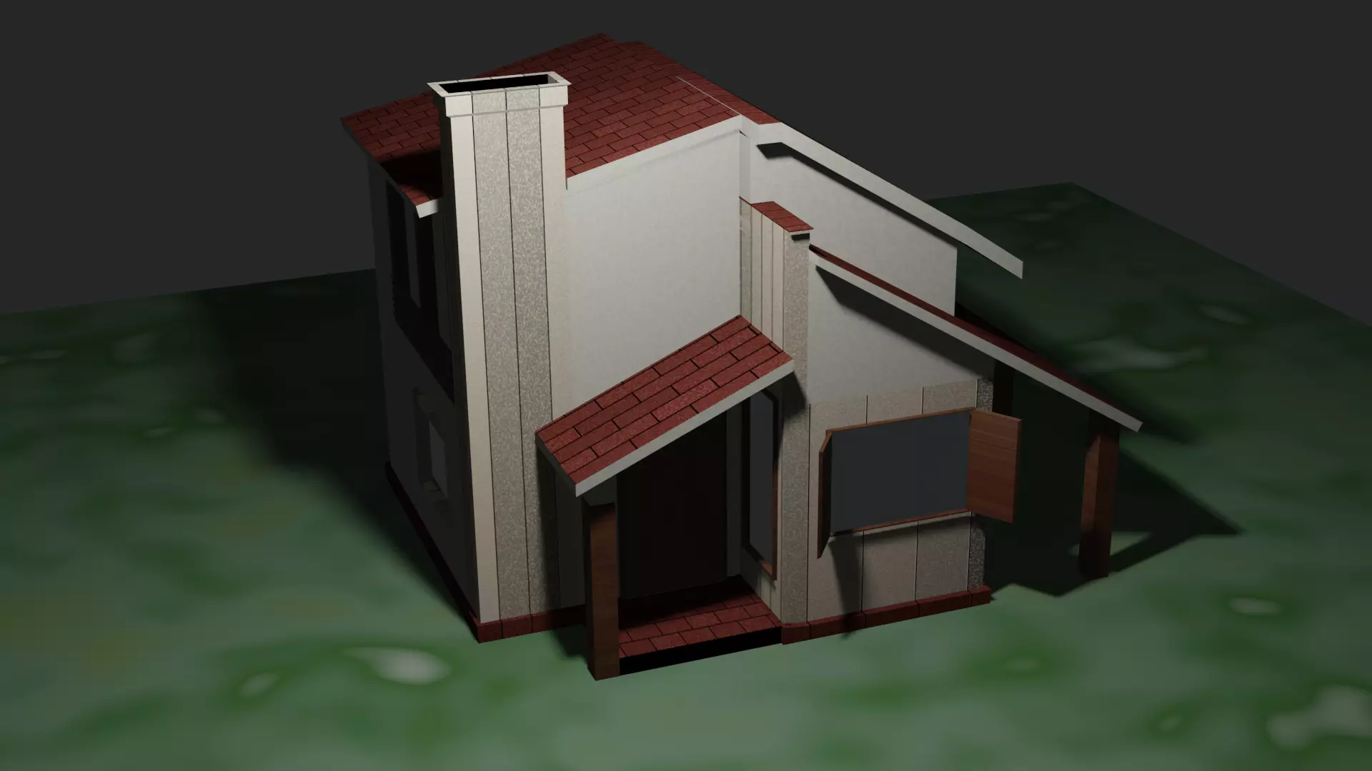 House 1 with chimney 3D model_0