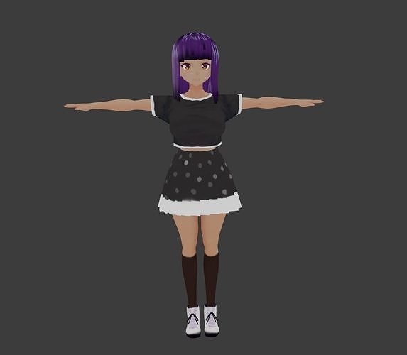 3D model 3d anime character VR / AR / low-poly rigged | CGTrader