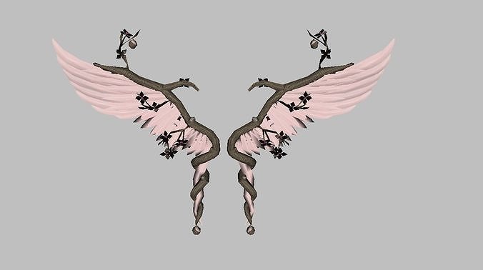 Flower Wing Low-poly 3D model