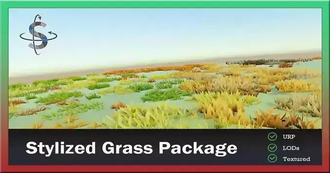 Simple Stylized Grass Package with wind effects