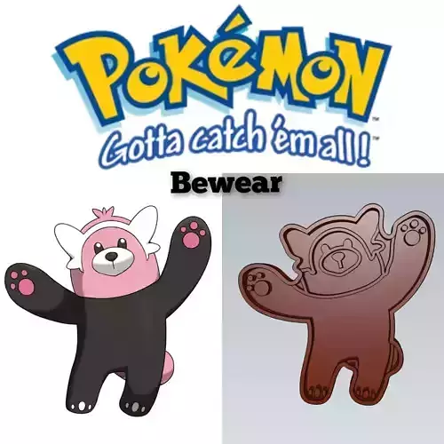 Pokemon Bewear Cookie Cutter Stamp Cake Decorating