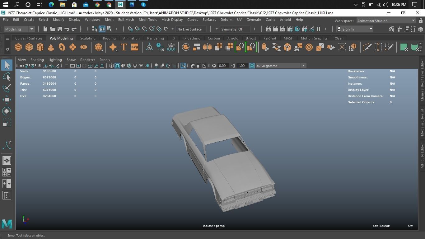 Chevrolet Caprice Classic 1977 Body for 3D Print Model 3D print model_6