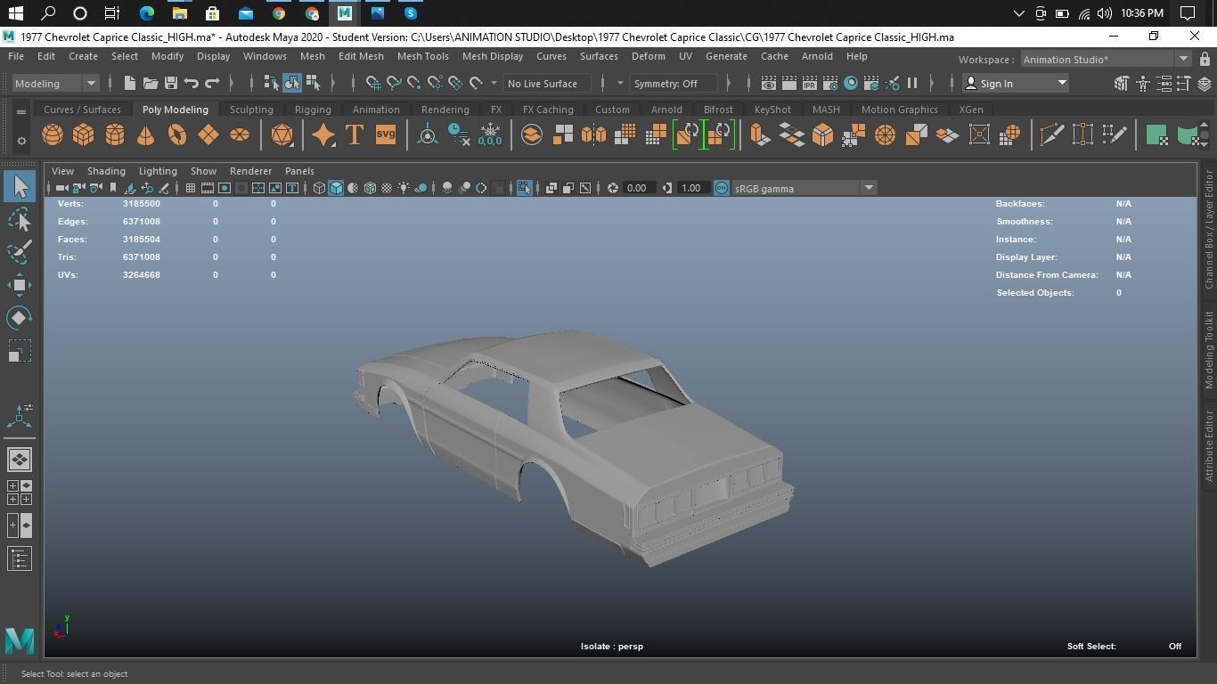 Chevrolet Caprice Classic 1977 Body for 3D Print Model 3D print model_3