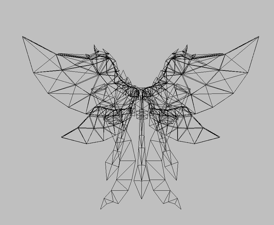 Eagle Wing Low-poly 3D model_19