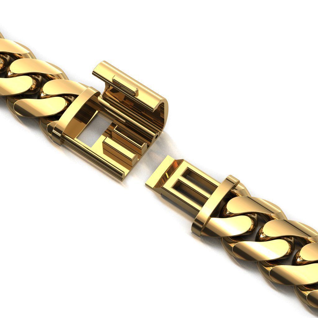 14 MM MIAMI CUBAN LINK PONG SET FOR BRACELET OR NECKLACE 3D print model_1