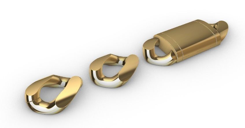 14 MM MIAMI CUBAN LINK PONG SET FOR BRACELET OR NECKLACE 3D print model_14