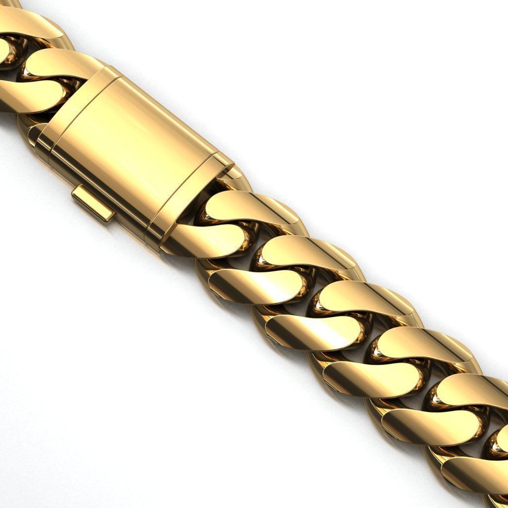 14 MM MIAMI CUBAN LINK PONG SET FOR BRACELET OR NECKLACE 3D print model_3